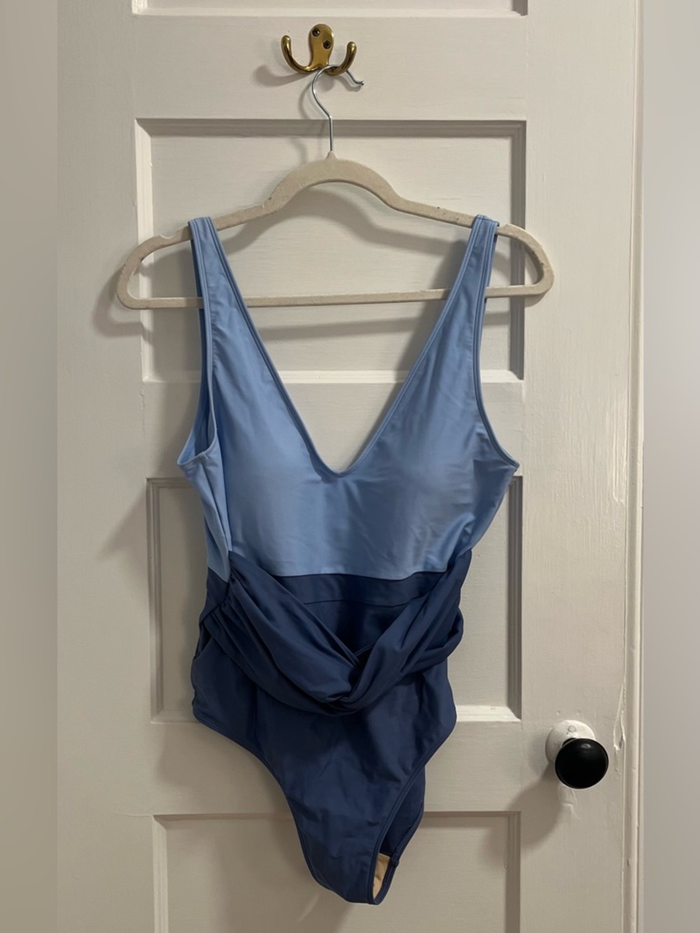 summersalt Two-Tone Blue One-Piece Swimsuit Women’s Size 8